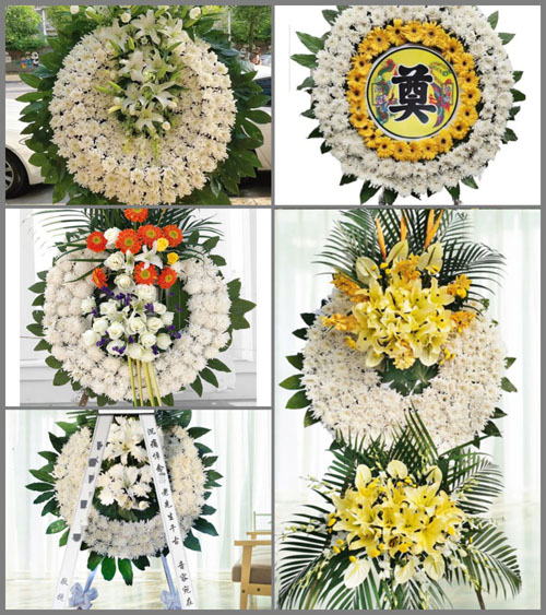 山西太原尖草坪区柏板乡镇城村花圈速递